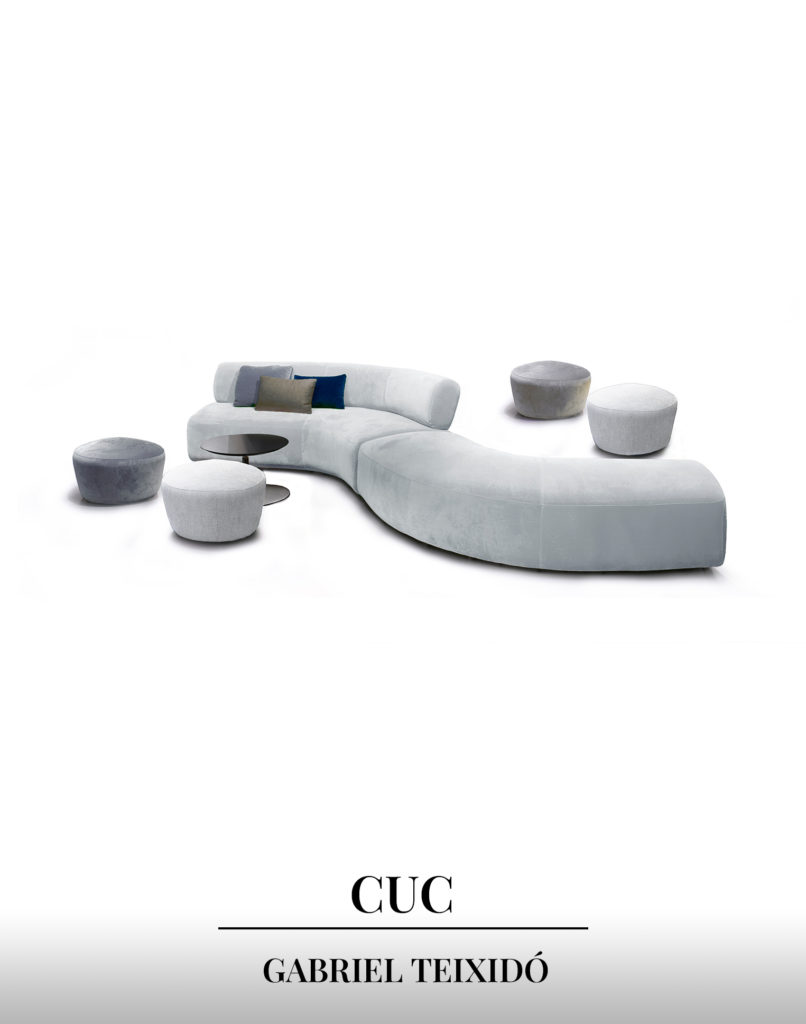 CUC es un sofá que aporta movimiento al espacio, que forma parte de los sofás de Grassoler