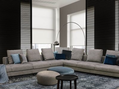 Interior of empty modern living room 3 D rendering